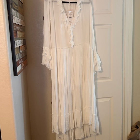 NWT Free People Sweet Darlin Maxi Dress  Sz XS Ivory Oversized - Picture 12 of 14